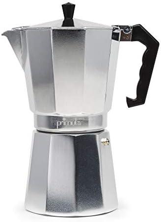 Primula Classic Stovetop Espresso and Coffee Maker, Moka Pot for Italian and Cuban Café Brewing, Greca Coffee Maker, Cafeteras, 12 Espresso Cups, Silver