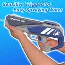 Electric Water Gun for Adults Kid, Powerful Automatic Squirt Gun, High Powered Shooting 100+ Times, Long Range Auto Water Blaster, Pool Outdoor Water Toy(Blue)