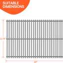 1 Pack 91701 Gas Grill Steel Wire Cooking Grid Rock Grates Replacement Parts for Charbroil,for Great Outdoors,for Grill Master,for Sunbeam,for Vermont Castings Models,12 3/4 inch x 20 inch