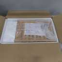 VVW 21.6 Inch Bamboo Shower Bench Seat Chair Stool with Arms for Inside Shower, Heavy Duty Spa Bath Chair with 2 Movable Hooks, Non-Slip Feet for Bathroom Accessories (Beige)