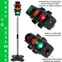 Kiddie Play Traffic Light Toys for Kids with 5 Street Signs