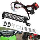 Motorcycle LED Light Bar & ON-Off Switch Headlight kit for CRF110 CRF250F KLX110 TTR110 TTR110E RM85 YZF450 60W Motocross LED Light Kit Universal for 7/8" 22mm Handlebars Pit Dirt Bike Plug and Play