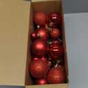 Jenaai 6 Ft Christmas Bulb Ball Garland with LED Lights Christmas Lighted Bulb Garland Ornament Xmas Tree Balls Decor Hanging Balls Decoration for Tree Fireplace (Red)