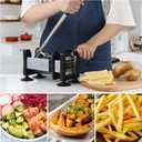 Redhoney French Fry Cutter Stainless Steel Potato Cutter With 1/2" and 3/8" Commercial Grade Blades, Vegetable Cutter Chopper for Vegetables, Cucumbers, Potatoes
