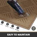 Door Mat Indoor Doormat,Front Back Door Mats Non Slip Entrance Rugs Rubber Backing,Inside Doormats for Entryway Low-Profile Absorbent Resist Dirt Floor Mats Washable Brown 20"x32" (1'8" x 2'8" (Runner))