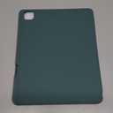 ZryXal New iPad Pro 12.9 Inch Case 2022/2021/2020(6th/5th/4th Gen) with Pencil Holder,Smart Case [Support Touch ID and Auto Wake/Sleep] with Auto 2nd Gen Pencil Charging (Midnight Green)