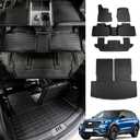 Floor Mats Compatible with 2020-2025 Ford Explorer 6 Seat Trunk Mat Cargo Liner TPE Back Seat Cover Protector 2024 Explorer Accessories (Fit 6 Seat,Trunk Mat with Backrest Mats+Floor Mats)