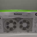 Holmes Dual 8" Blade Twin Window Fan with LED One Touch Thermostat Control