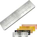 12 Inch Shower Niche Shelf 304 Stainless Steel Rectangular Bathroom Niche Shelf with Brushed Finish and Floral Design Fits Prefabricated Tile Niches 1 Pack, 304 Stainless Steel Brushed Silver