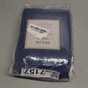 WINLIFE 100% Cotton Quilted Pillow Sham Floral Printed Pillow Cover (King, Navy Blue) (36" x 20" (Pack of 2))