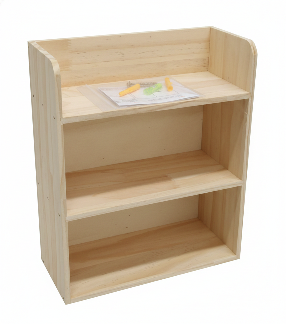 Bahhatii 3-Tier Trinket Display Shelf for Wall or Countertop, Small Vintage Wooden Shelf for Collectibles, Perfume & Crystal Storage, Brown