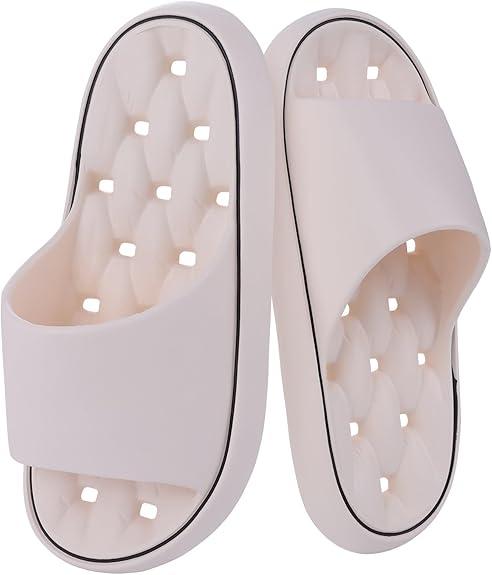 Quick Drying Shower Shoes Men Lightweight Shower Slippers with Drain Hole Soft Women Bathroom Slippers for Gym, Spa, Pool Anti-Slip Shower Shors Home Bathing Slipper Sandals 36-37