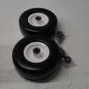 9x3.50-4 Flat Free Lawn Mower Tire and Wheel, Smooth Tread Tire for Zero Turn Mowers, Bearing Bore 3/4" & 5/8", Centered Hub Length 3.5"-4"-4.5"-5", 2 PCS