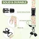 Letter H Lanyards for ID Badges,Floral Badge Holder with Lanyard Badge Reel Retractable Keychain ID Name Tag Work Badge Clip for Teacher Women Work Office