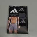 adidas Men's Performance Athletic Mesh Boxer Brief Underwear 3-Pack, Moisture Wicking, Sport Comfort (Large, Black/Onix Grey/Black)