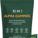 Art anime 10-in-1 Alpha Shilajit Gummies with Ashwagandha, 4000 mg Himalayan Shilajit, Fulvic Acid, 85+ Multi-Vitamins Minerals- for Energy Boost & Immune Support, Sugar-Free Vegan, 60 Gummies, BBD 10/2027