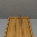 Purawood Kitchen Drawer Organizer - Expandable Utensil Drawer Organizer for Kitchen, Cutlery Tray & Silverware Organizer, 3-5 Slots - Bamboo Organizer for Utensils & Flatware (Natural)