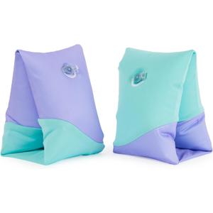 Swimways Soft Swimmies Toddler Floaties, Learn-to-Swim Inflatable Pool Floats & Arm Floaties, Swimming Pool Accessories for Kids Aged 3-5, Purple