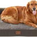 Orthopedic Dog Beds for Extra Large Dogs, Waterproof Dogs Beds XLarge, Memory Foam Dog Couch Beds with Comfy Bolster, Removable Washable Cover and Nonskid Bottom (X-Large, Dark Green)