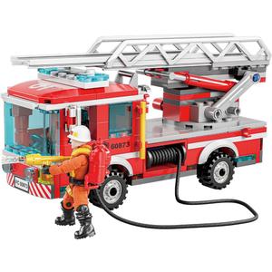 City Fire Truck Fire Station Building Blocks Fire Engine Vehicles Set Fire Fighter Building Kit Fire Rescue Toys Gifts Present Building Bricks for Kids Aged 6-12 398pcs