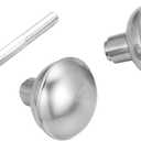 Satin Nickel Door Knob Set with Spindle, Antique Old Style Door Knobs Replacement Set for Mortise Lock Interior Doors, Brushed Nickel