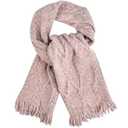 MissShorthair Womens Scarf Large Chunky Knit Warm Scarfs Cashmere Feel Scarves for Women and Men Cold Weather (Beige)