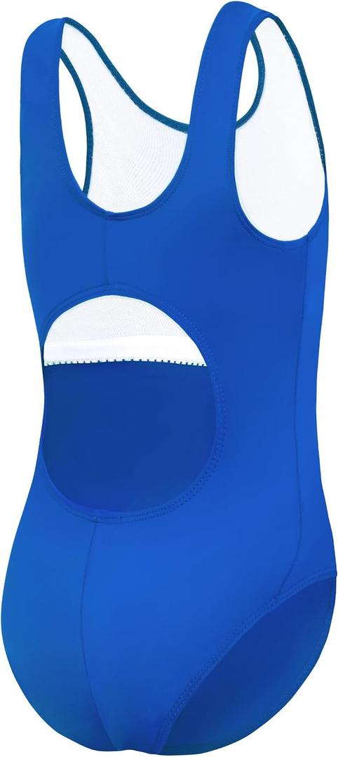 Girls Swimsuits One-Piece Kids Bathing Suits Back Cutout Swimwear for Summer Beach