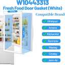 Upgraded W10443313 Refrigerator Door Seal Compatible with Whirlpool Refrigerator Door Gasket White WRB322DMBM00 WRB322DMBB00 Upright Refrigerator Door Seal W10571964 W10189272 Door Seal 31.1"x39.57"