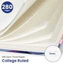 Large Spiral Lined Notebooks for Work with Removable Dividers & Tabs, 8.5"x11" Pretty Hardcover 5 Subject Notebook Journal for Women, College Ruled, Perfect for Study & Office Organization, 280 Pages,Distant Peaks