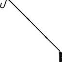 Juegoal Heavy Duty Deck Hook, 25 Inch or 36 Inch Wall Mounted Extended Reach Deck Hook Wall Pole Plant Bracket for Hanging Bird Feeder, Plants, Suet Baskets, Lanterns, Wind Chimes