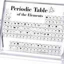 HeiMma Acrylic Periodic Table with Real Elements InsideSize: 6.7 * 4.7, Valentines Day Gift for Kids for Science Lovers Science Teacher Student