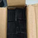 MYshade 6 Pack Temporary Blackout Paper Shades for Windows, Paper Pleated Blinds with Adhesive, No Tools No Drilling Free Cut Size Temporary Room Darkening Shades(Black, 36" W x 72" H)