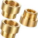 3 Pcs Tub Spout Adapter Length 20 mm G1/2 Male to Female Brass Fittings Pipe Plumbing Extender Pipe Fitting Coupler Copper Shower Head Extender for Connecting and Extending Pipes Tubs Taps