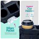 Swanoo Stroller Caddy Organizer With Cup Holder, Non Slip Straps Bag for Phone, Pet Stroller Accessories, Universal Fits Uppababby Vista v2 Wonderfold Wagon, Doona and More