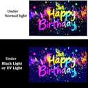 Graffiti neon happy birthday banner71x43 Inch Fluorescent Neon Decorations Glow Party Glow in The Dark Photography Backdrops Birthday Supplies Neon Backdrop UV Reactive Blacklight
