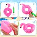 Chengu 6 Pcs Pool Floaties for Girl Dolls Swim Accessories Set Swimming Pool Floaties Party Ring Girl Dolls Cup Coasters Toys for 11.5" Swimming