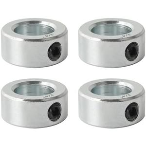 TonGass 4-Pack Zinc Plated Carbon Steel 3/4" Bore Shaft Collar Set, Screw Style Bore Shaft Collar with 3/4" Bore Size, 1-1/4" Outer Diameter and 9/16" Width Suitable for Automotive and Industrial Use
