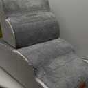 Dog Stairs Ramp for Bed 19.7" H - Pet Stairs Steps for Small to Medium Dogs to Get on Bed and Couch, 35D Foam with Non-Slip Bottom Brown, 4 Steps