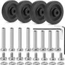 Zoofen 4 Pcs Luggage Wheels Replacement 50x15mm Rubber Suitcase Replacement Wheels Wear-Resistant Repair Casters for Luggage(ZPF01)