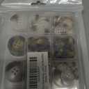 110-Piece Resin Sewing Buttons Set, 4-Hole Round Buttons, 15mm/20mm/25mm, 5 Colors for Blazers and Coats Brown/Black