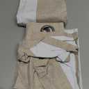 YoungsTex 45 Inches Long Beige Linen 100% Blackout Curtains, Short Thermal Insulated Drapes with Grommet Room Darkening for Living Room Bedroom Window, 2 Panels, 52 X 45 Inch