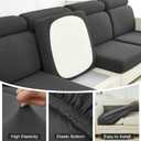 DISSA Waterproof Sofa Cushion Covers, Washable Stretch Slipcovers, Pet Furniture Protector (3-Piece, Dark Gray)