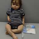 iCradle Reborn Baby Dolls 28 inch Realistic Silicone Vinyl Toddler Vinyl Lifelike Newborn Babies Toys for Kids Birthday for Age3+ (28inch Liam Blue Outfit)