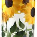 Grant Howard Sunflower Hand Painted Glass Storage Jar, 75 oz, Multicolor