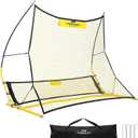 PodiuMax Upgraded Portable Soccer Trainer, 2 in 1 Soccer Rebounder Net