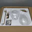 Brushed Gold Pendant Lights Kitchen Island 2 Pack, Modern Glass Pendant Light Fixtures with Hammered Glass and Rods, Adjustable Brass Hanging Light for Kitchen Sink Dining Room Bathroom