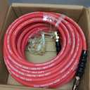 QC Installed Pressure Washer Hose 100 ft, 4200 PSI Flexible & Kink-Resistant, Steel-Braided & Durable, Power Washer Hose with 3/8" 360 Swivel Quick Connect, Hot/Cold Water Compatible, Red