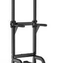 SogesHome Power Tower Pull Up Bar and Dip Station, Height Adjustable Dip Stand Exercise Machine for Home Gym, Multi-Functional Free Standing Strength Training Fitness Workout Station (Black)