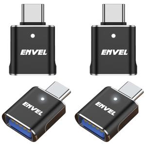 ENVEL 4 Pack USB C to USB Adapter, 10 Gbps Type-C Male to USB3 Female OTG Converter, Compatible with Apple iWatch iPhone 17 16 15 Galaxy S24 iPad Air 4 5 Mini 6