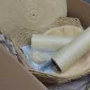 SHENGOCASE Small Cat Tree Tower with Large 17.7" Rattan Wicker Basket, Handwoven Nest Basket Bed, Window Perch for Large Cats up to 25LBS